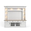 Parker House Americana Modern Wood TV Console with Hutch Back Panel in White