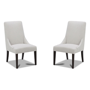 Parker House Sierra 20&quot Modern Fabric Dining Chair in Mirage White (Set of 2)