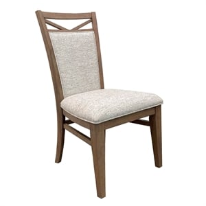 Parker House Americana 19&quot Wood/Fabric Dining Chair in Ivory/Brown (Set of 2)