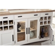 Parker House Americana Modern Wood Buffet with Open Display Hutch in White