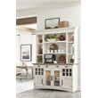 Parker House Americana Modern Wood Buffet with Display Hutch in White