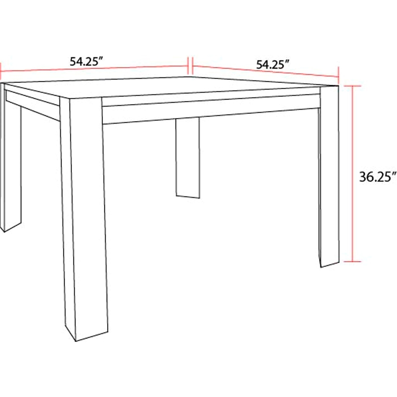 Parker House Cedar Fork - Dining 54 in. Square Counter Height Table