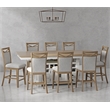 Parker House Americana Modern Island Counter Height Table with 8 chairs