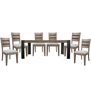 Parker House Cedar Fork - Dining 78 in. with 6 ladderback chairs