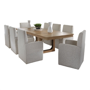 Parker House Escape - Dining 84&quot Rectangular Table with 8 caster chairs
