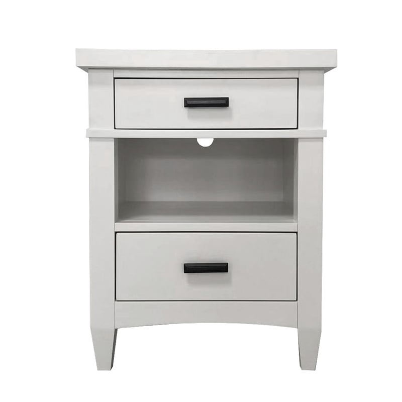 Parker House Americana Modern Bedroom King Shelter Bed with 2 Nightstands
