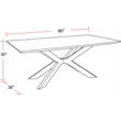 Parker House Crossings Monaco 86 In. Dining Table With 4 Upholstered Chairs