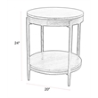 Parker House Bengal 41 Inch Round Cocktail Table with 2 End Tables