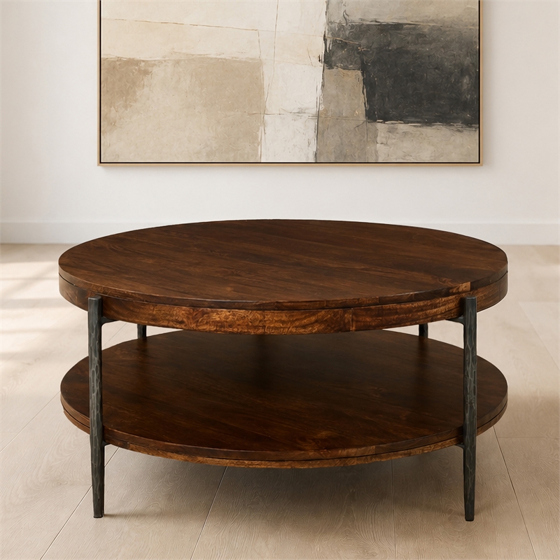 Parker House Bengal 41 Inch Round Cocktail Table with 2 End Tables