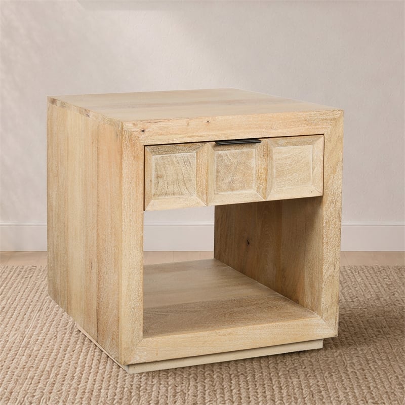 Parker House Laguna End Table in Bleached Natural Finish