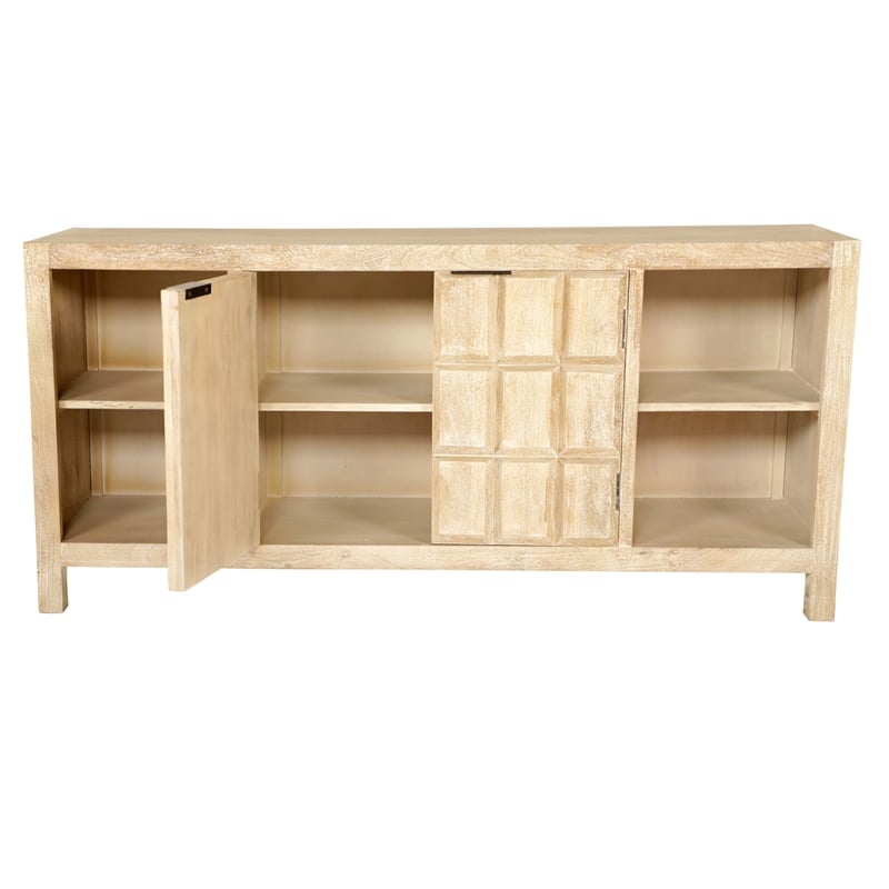 Parker House Laguna 64 Inch Console in Bleached Natural Finish