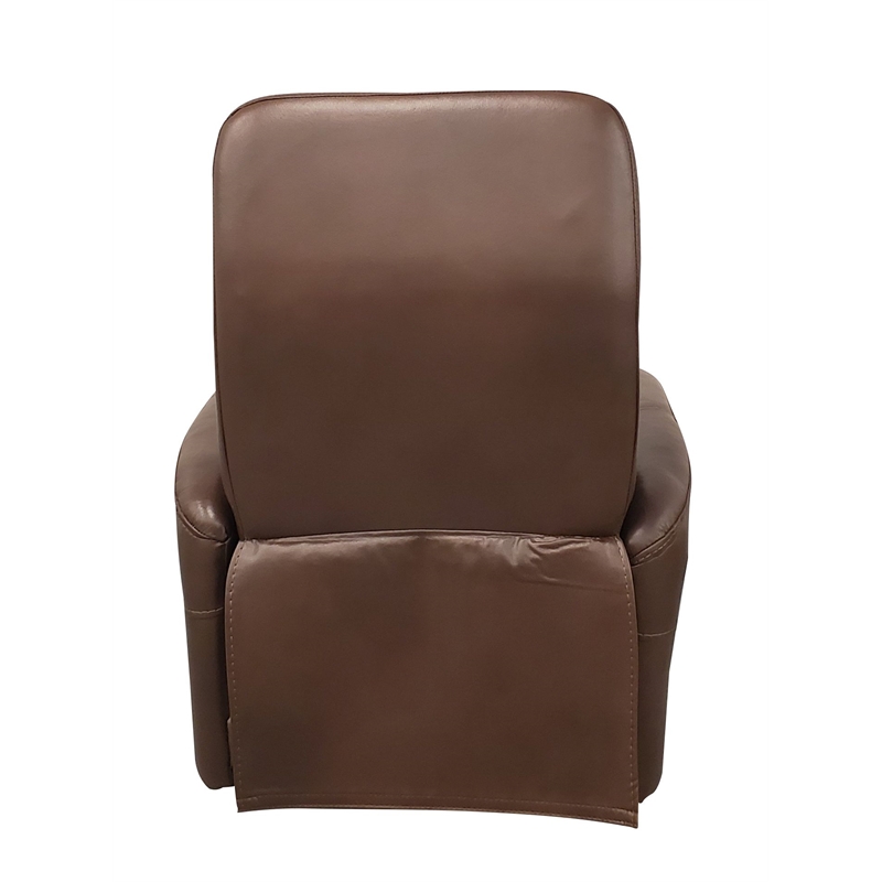 Parker Living Gemini Leather Manual Swivel Glider Recliner in Chocolate