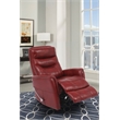 Parker Living Gemini Leather Manual Swivel Glider Recliner in Red