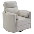 Parker Living Radius Leather Power Cordless Swivel Glider Recliner in Ivory
