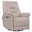 Parker Living Carnegie Leather Power Cordless Swivel Glider Recliner in Pink