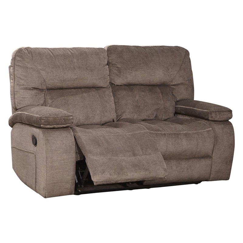 Parker Living Chapman Transitional Polyester Manual Loveseat in Kona Brown