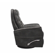 Parker Living Gemini Polyester Manual Swivel Glider Recliner in Flint Black
