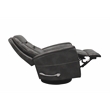 Parker Living Gemini Polyester Manual Swivel Glider Recliner in Flint Black