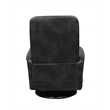 Parker Living Gemini Polyester Manual Swivel Glider Recliner in Flint Black