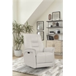 Parker Living Carnegie Leather Power Cordless Swivel Glider Recliner in Ivory