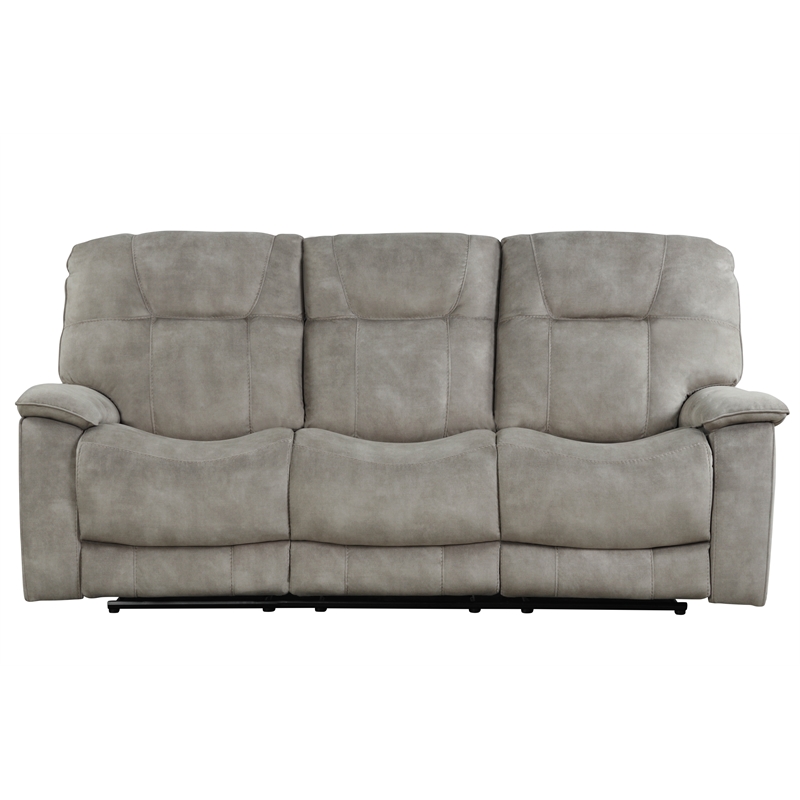 Parker Living Cooper Polyester Manual Triple Reclining Sofa in Shadow Natural
