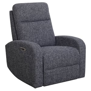 Parker Living Fabric Power Swivel Glider Recliner in Black Finish