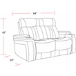 Parker Living Royce Leather Fabric Power Loveseat in Fantom Ivory White