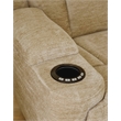 Parker Living Dalton Lucky Fawn Fabric Power Loveseat in Fossil Beige