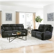 Parker Living Dalton Fabric Power Drop Down Console Sofa in Charcoal