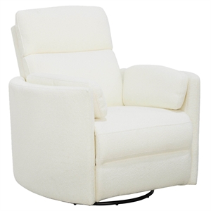 Parker Living Radius Fabric Power Swivel Glider Recliner in Revel Oyster/White