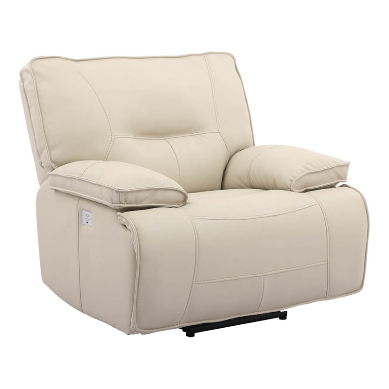 Parker Living Spartacus Fabric Power Recliner in Oyster Fossil Beige