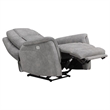 Parker Living Linus Fabric Power Zero Gravity Recliner in Hudson Gray