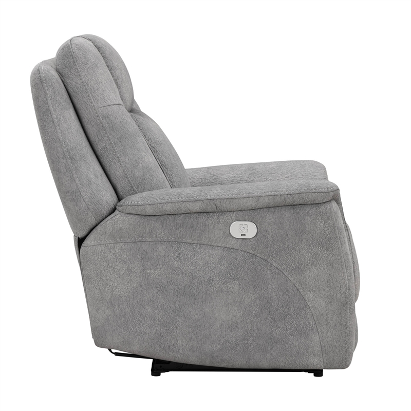 Parker Living Linus Fabric Power Zero Gravity Recliner in Hudson Gray