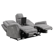 Parker Living Linus - Hudson Grey Power Zero Gravity Console Loveseat
