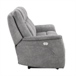 Parker Living Linus Fabric Power Zero Gravity Sofa in Hudson Gray