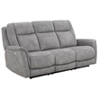 Parker Living Linus Fabric Power Zero Gravity Sofa in Hudson Gray
