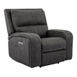 Parker Living Polaris Fabric Power Recliner in Slate Charcoal Finish