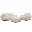 Parker Living Utopia Modern Fabric Chair and A Half with Lumbar Pillow in Ivory