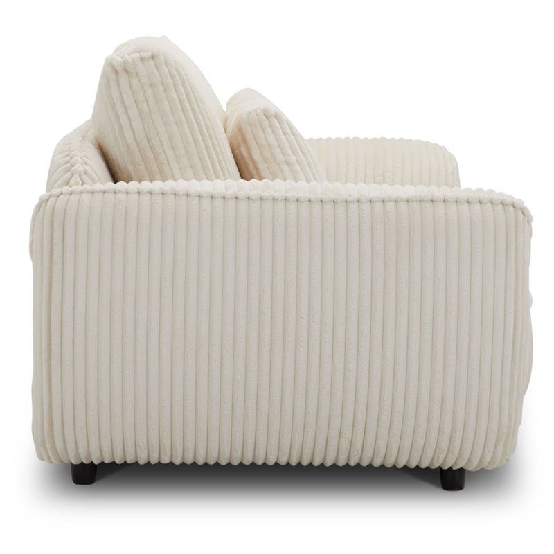 Parker Living Utopia Modern Fabric 2-Seat Sofa with Lumbar Pillow in Ivory