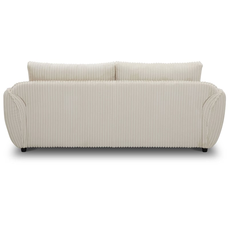 Parker Living Utopia Modern Fabric 2-Seat Sofa with Lumbar Pillow in Ivory