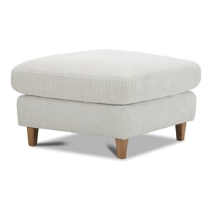 Parker Living Vogue Transitional Fabric Ottoman in Farlo Chalk White