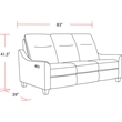 Parker Living Madison Pisces Muslin Gray Fabric Power Reclining Cordless Sofa