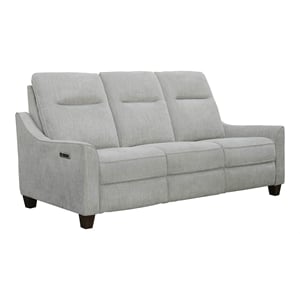 Parker Living Madison Pisces Muslin Gray Fabric Power Reclining Cordless Sofa