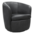 Parker Living Barolo - Vintage Slate All Italian Leather Swivel Club Chair