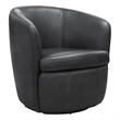 Parker Living Barolo - Vintage Slate All Italian Leather Swivel Club Chair