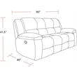 Parker Living Buster Modern Velvet and Yarns Fabric Reclining Sofa in Opal Taupe