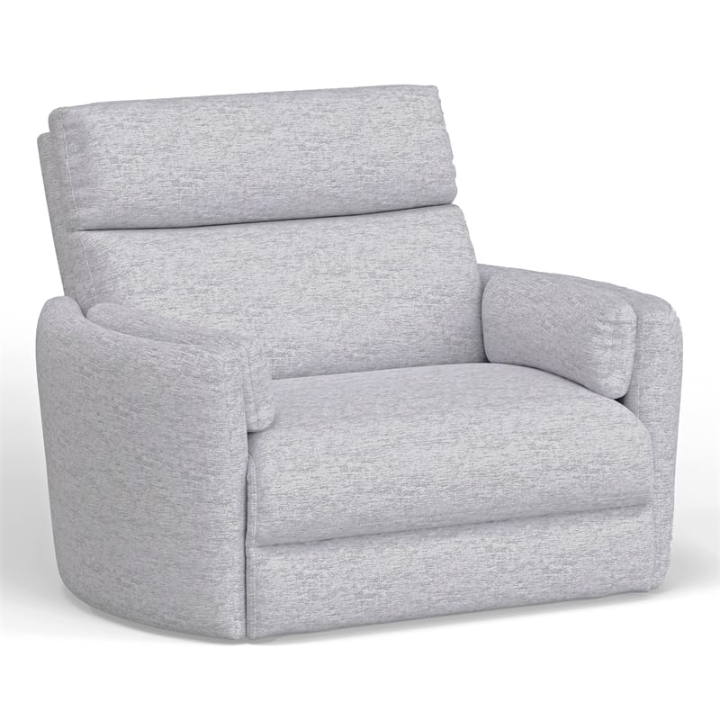 Parker Living Radius Modern Fabric Power Glider Recliner in Mineral Gray
