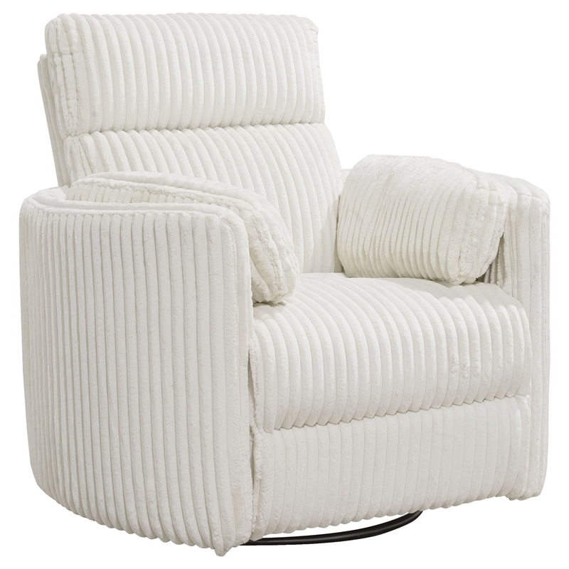 Parker Living Radius Modern Fabric Swivel Glider Recliner in Ivory