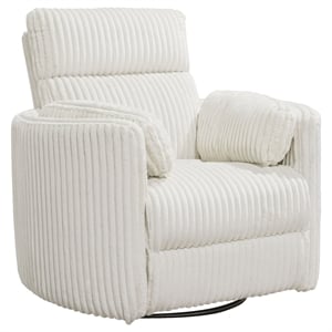 Parker Living Radius Modern Fabric Swivel Glider Recliner in Ivory