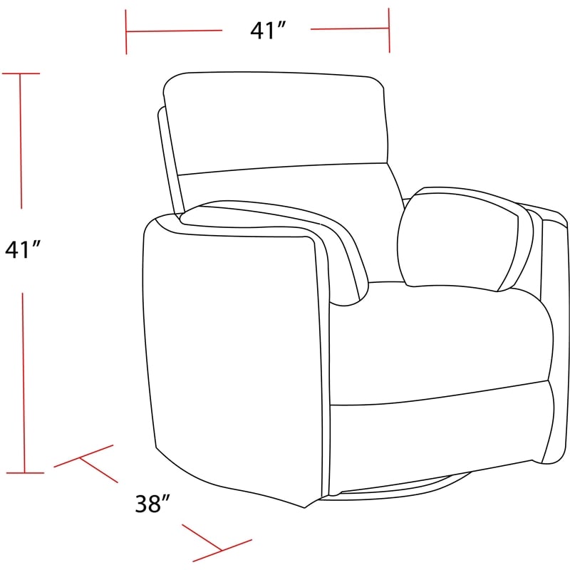Parker Living Radius Modern Fabric Swivel Glider Recliner in Ivory
